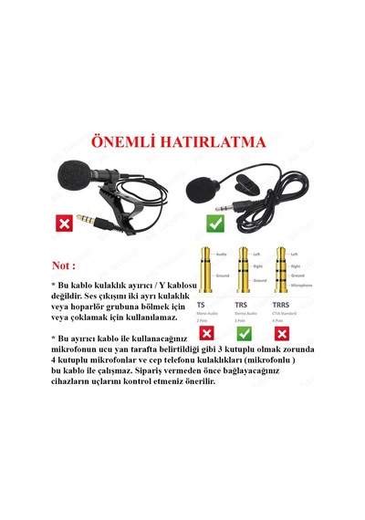 3.5mm Stereo Kulaklık Mikrofon Ses Ayırıcı Kablo Adaptörü