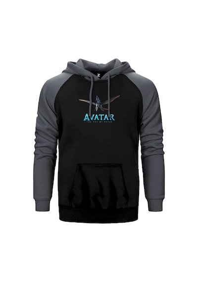 Avatar The Way Of Water Warrios Gri Renk Reglan Kol Kapşonlu Sweatshirt Gri