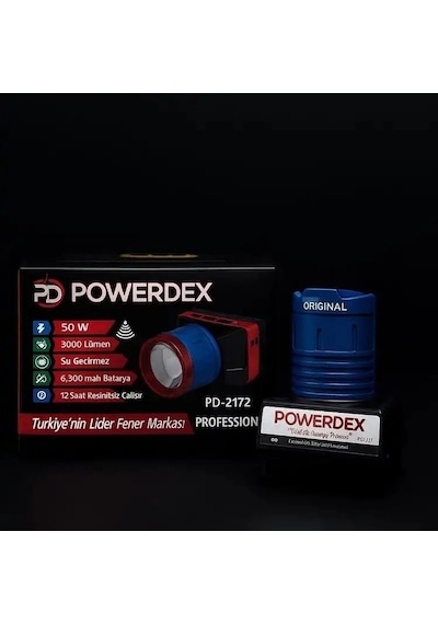 Powerdex Pd-2172 Sensörlü Profesyonel Kafa Lambası 50w 3000 Lüme Çok Renkli