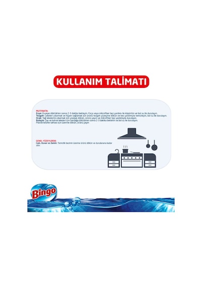 Bingo Oksijen Limon Kokulu Çamaşır Suyu 4 x 3240 ML