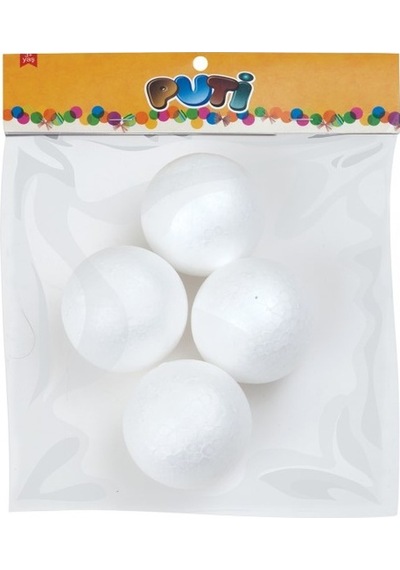 Puti Köpük Top 7cm 4lü - 2 Paket