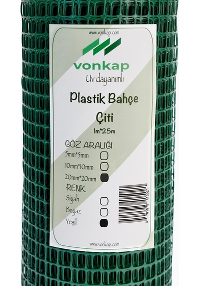 Plastik Dekoratif Bahçe Çiti (1Mtx5Mt-Yeşil)