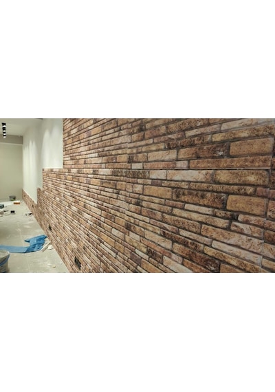 5 Adet X Kesme Taş Desenli 3D Strafor Köpük Duvar Kaplama Paneli (446785907)