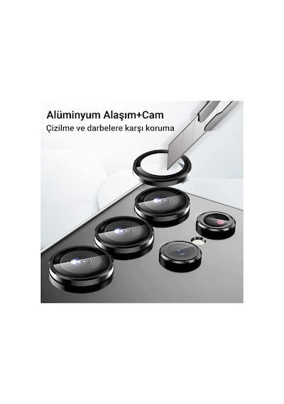 Newface - 493 - Samsung Galaxy Uyumlu A25 5g Valdez Metal Kamera Lens - Csmo-tex - - Siyah