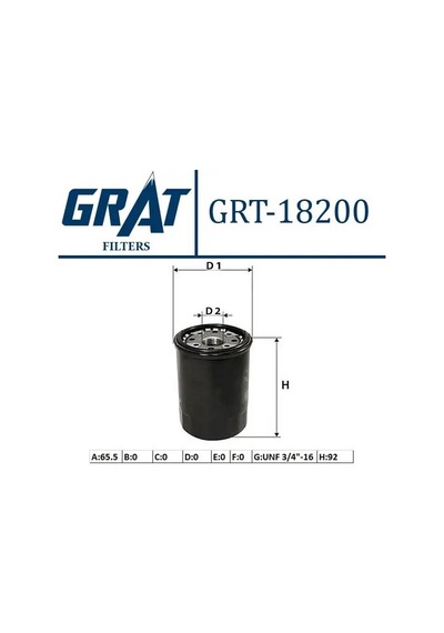 Grat 18200 Yag Filtresi 9091503001
