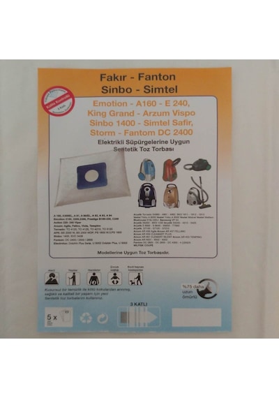 Fakir-fantom 20 Adet Bez Toz Torbası