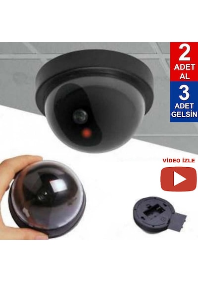 Caydırıcı Sahte Kamera Dome Güvenlik Kamerası Led Işıklı Caydırıcı