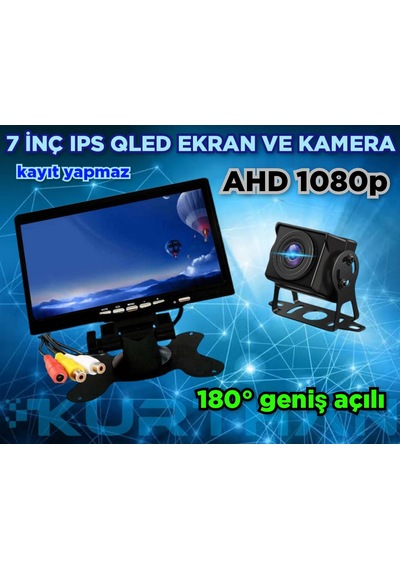 7'' Qled Ips Ekran Ve 1 Ad. Ahd 1080p 180 Derece Geniş Açı Kamera