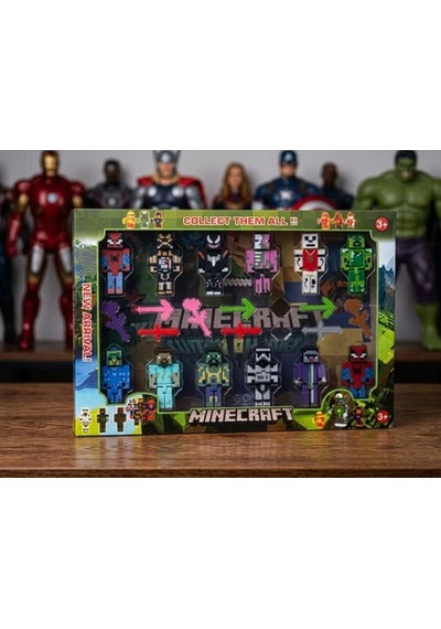 Prestij Kutulu 12 Minecraft Karakterli Figür Oyuncak Seti