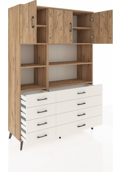 Hyperion Dolap 8 Raflı 8 Çekmeceli 3 Kapaklı 132x44x195 Çam-çam/aytaşı Atlas Çam/aytası - Atlas Çam Hyperion Dolap 8 Raflı 8 Çekmeceli 3 Kapaklı 132x44x195 Çam-çam/aytaşı Atlas Çam/aytası - Atlas Çam