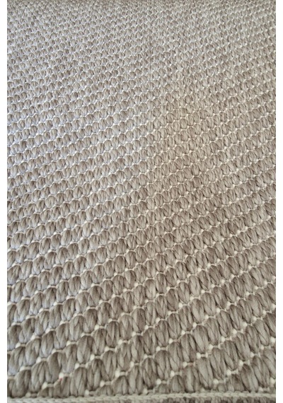 Leiva Home Lara 03 Bej Sisal İskandinav Modern Kaymaz Taban Yumuşak Özel Ölçü Salon Koridor Halısı 0160a-krem/gri