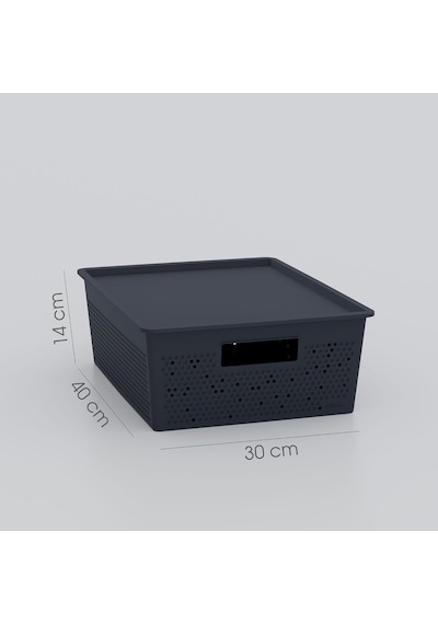 Deconox Seul Çok Amaçlı Kapaklı Saklama Kutusu - Şık Ve Dekoratif Dolap İçi Organizer Düzenleyici 4 L / 12 L / Diğer