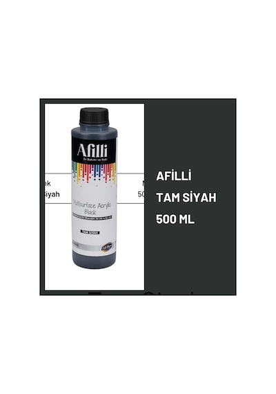 Filli Boya Tam Siyah Parlak Akrilik 500 Ml