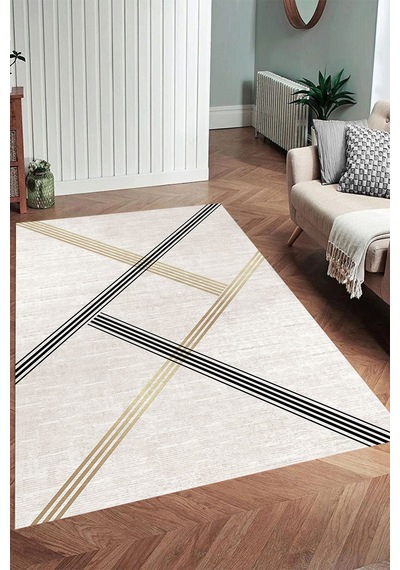 Eliana Home Dijital Baskı Yıkanabilir Kaymaz Taban Salon Halısı Ve Yolluk Rvg0900-fnl115 Bej