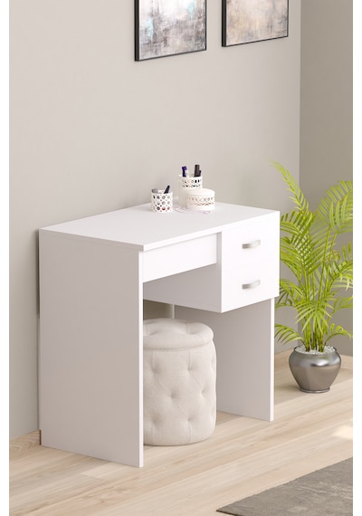 Bicabin Luxe Aynalı 2 Çekmeceli Organizer Dolaplı Makyaj Masası -Beyaz Bicabin Luxe Aynalı 2 Çekmeceli Organizer Dolaplı Makyaj Masası -Beyaz