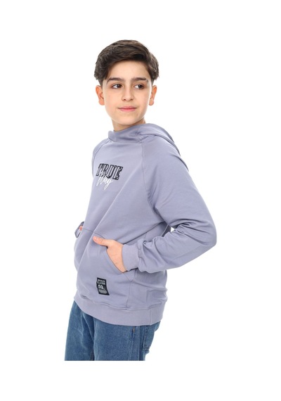 Toontoy Kids Toontoy Erkek Çocuk Relax Fit Kapüşonlu Cepli Reglan Kol Baskılı Sweatshirt - 2 İplik Koyu Gri Toontoy Kids Toontoy Erkek Çocuk Relax Fit Kapüşonlu Cepli Reglan Kol Baskılı Sweatshirt - 2 İplik Koyu Gri