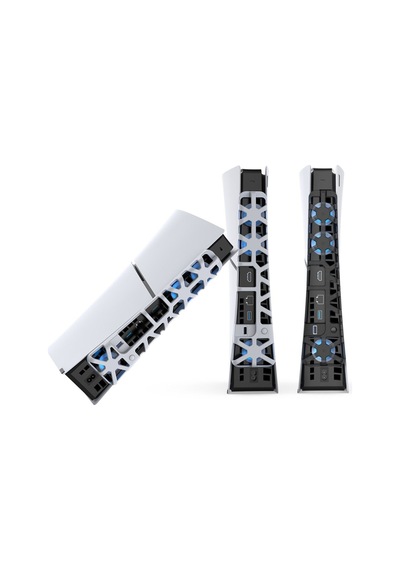 Tp5-3538 Ps5 Slim İçin Led Işıklı Kademeli Güçlü Soğutma Fanı Beyaz