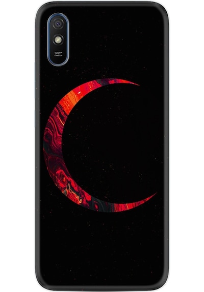 Xiaomi Redmi 9A Kılıf Silikon Red Moons 1747