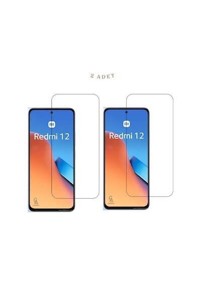 Xiaomi Redmi 12 Ile Uyumlu Ekran Koruyucu Şeffaf Temperli Kırılmaz Cam Ekran Koruyucu 2 Adet