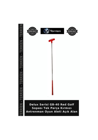 Delux Serisi Gb-40 Red Golf Sopası Tek Parça Kırmızı Antrenman Oyun Aleti Açık Alan
