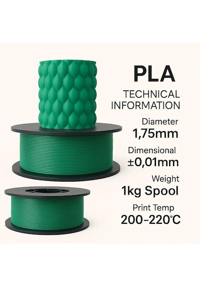 Pla+ 1.75mm 1 - Yeşil Sku: Smg8690010140432