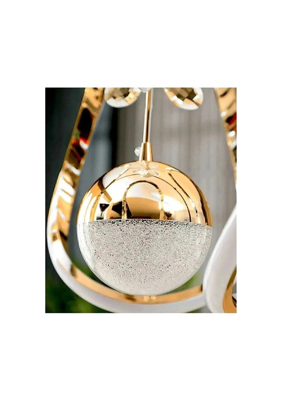 Lzy Avize Store Şık Sarkıt Led Aplik Gold Kristal Taşlı Sarı
