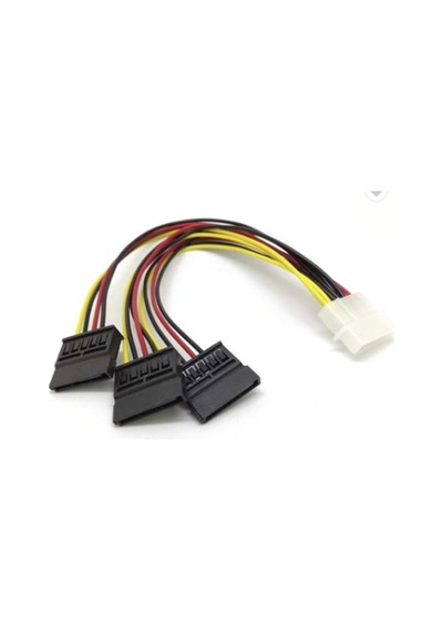 3 Lü Üçlü Sata Power Kablosu Hdd 4 Pin Güç Kasa Içi 4929P