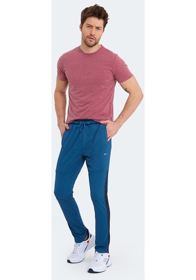 Slazenger OXFORD I Erkek Fermuar Cepli Petrol Eşofman Altı