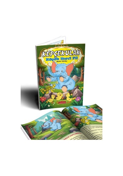 Kepçekulak Küçük Mavi Fil Renkli Resimli 1 Ve 2 Sınıflara / ...