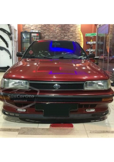 Toyota Corolla 1987-1992 Fındık Kasa Uyumlu Üniversal Laguna Lip Esnek Ön Lip 2 Parça Tampon Altı Dil Karlık Ön Ek 00 Şüscaroto Aksesuar