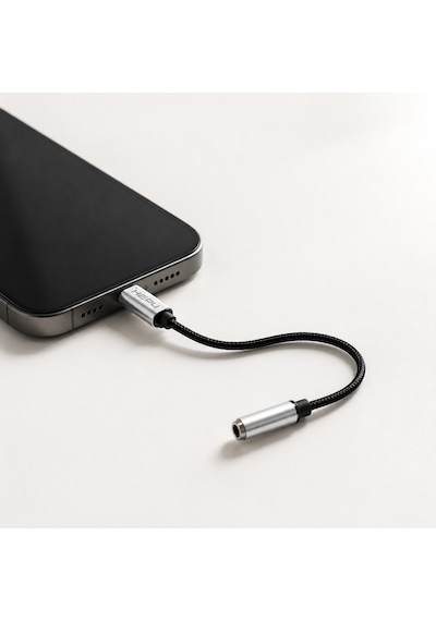 Hepu HP-19 iOS AUX Dönüştürücü – Lightning Girişli iPhone & iPad için Ses Adaptörü (30 cm)