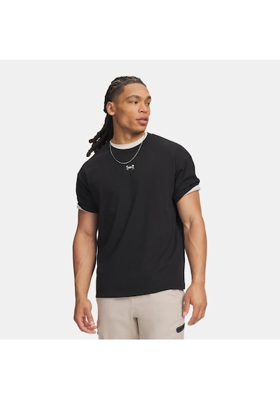 Under Armour Ua M Hwt Metal Logo Ss Erkek T-shirt 6013618-008 Siyah