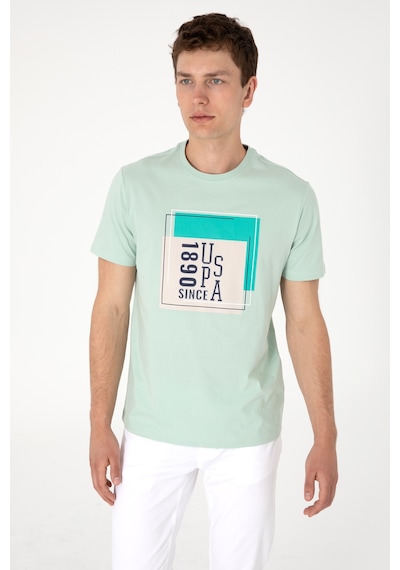 U.S. Polo Assn. Erkek Regular Fit Bisiklet Yaka Su Yeşili Tişört 50306880-VR048 U.S. Polo Assn. Erkek Regular Fit Bisiklet Yaka Su Yeşili Tişört 50306880-VR048