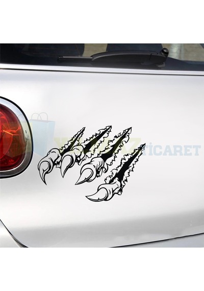 Pençe Izi Araba Kaput Far Bagaj Oto Sticker Yapıştırma Etiket