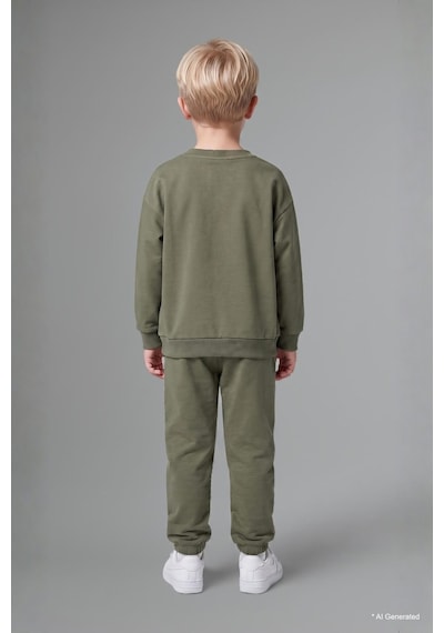 Defacto 2li Uzun Kollu Sweatshirt Elastik Belli Eşofman Altlı Haki Takım Erkek Bebek H5617a526aukh458 Haki-kh458