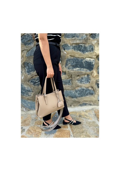 Just Polo Kadın Yeni Sezon Yumuşak Deri Ayarlanabilir Askılı Şık El Ve Omuz Çantası Shoulder Bag Vizon 91419568