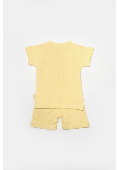 BabyCosy Bebek Şort Ve Tişört Takımı, Bebek Ve Yenidoğan Serisi - Csyb9041 Sarı