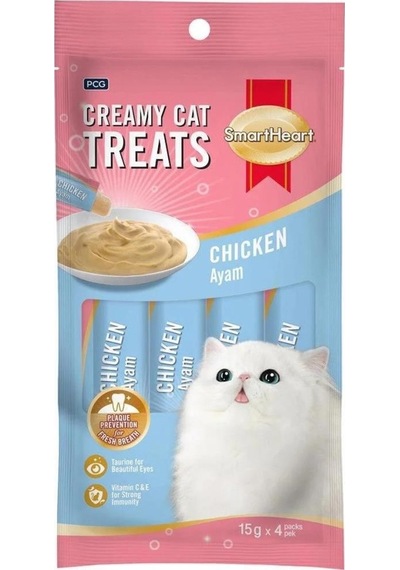 Smartheart Tavuklu Krema Kedi Ödülü 4 x 15 G