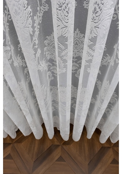 Evdepo Home Damask Kullanıma Hazır Tül Perde (546640431)