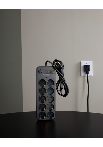 10 Çıkışlı Usb Type-c Grup Priz 2m 2500w Uczzz10lupriz-5 2