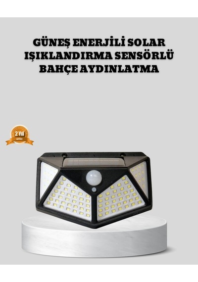 Güneş Enerjili Aydınlatma 100 Led Sensörlü Solar D 0lamba-1-0949b