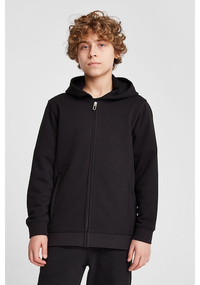 Lescon Çocuk Fermuarlı Kapüşonlu Sweatshirt 25s-3263-25n Siyah