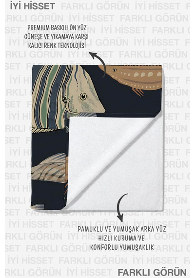 Balık Temalı Marine Plaj Havlusu - Lacivert Akdeniz Stil Havuz Deniz Hızlı Kuruyan Mikrofiber Havlu Berrak İncisi Balık Temalı Marine Plaj Havlusu - Lacivert Akdeniz Stil Havuz Deniz Hızlı Kuruyan Mikrofiber Havlu Berrak İncisi
