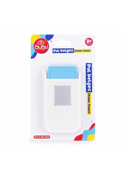 Bu-bu Şekilli Delgeç Pul 31,7x38,1 Mm De0033 Mavi-beyaz