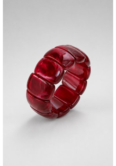 Bordo Bubble Form Bileklik
