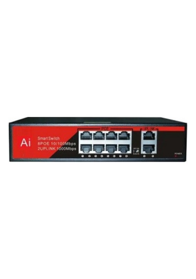 Ezcool Ez-08psf 8 Port 8xfe+2xge Gigabit Poe Switch 120w