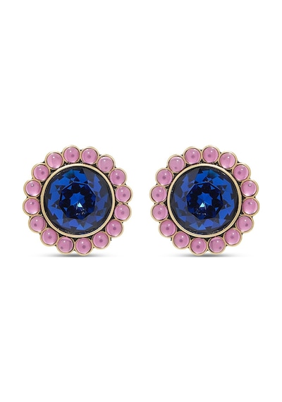 Regency Linear Earrings Kadın Küpe 6x1x0.5 Cm Koyu Mavi