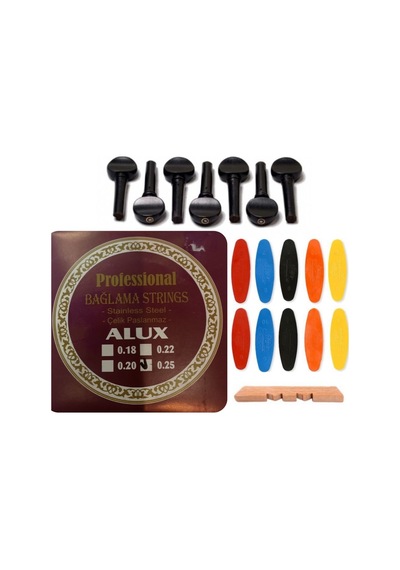 Alux 0.25 Çelik Abanoz Burgu Tezene Eşik 4'Lü Set