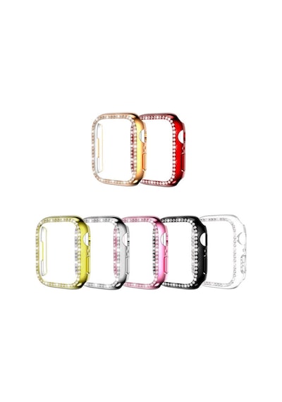 Apple Uyumlu  Watch 42 MM Kenar Taşlı Ekran Koruyuculu Kasa Koruyucu