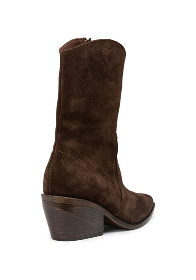 Deery Kadın Hakiki Süet Kahverengi Western Bot - Z1564zkhvc01 Kahverengi